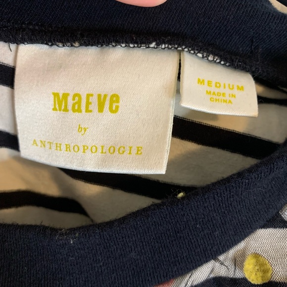 Maeve Anthropologie Contrast Dotted Blouse - Picture 3 of 5